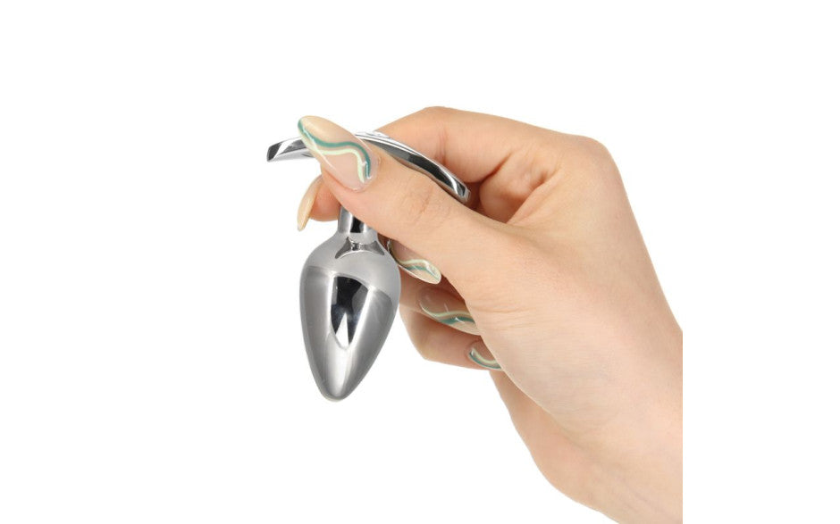 BMS Factory Pillow Talk Sneaky Luxurious Stainless Steel Anal Plug With Swarovski Crystal BMS Factory