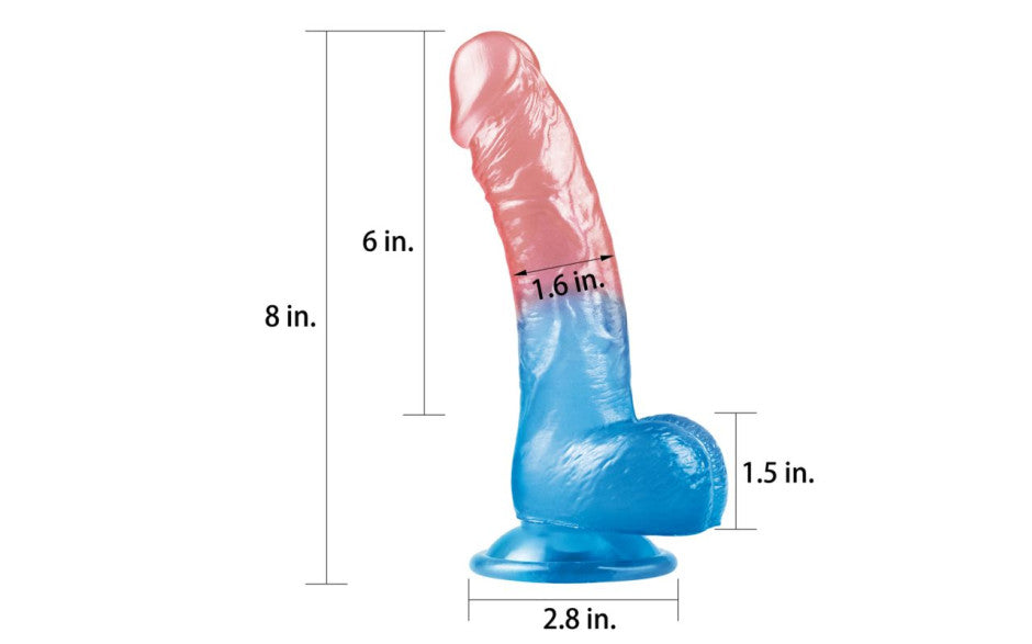 Lovetoy Dazzle Studs Dildo Pink / Blue Secondary image