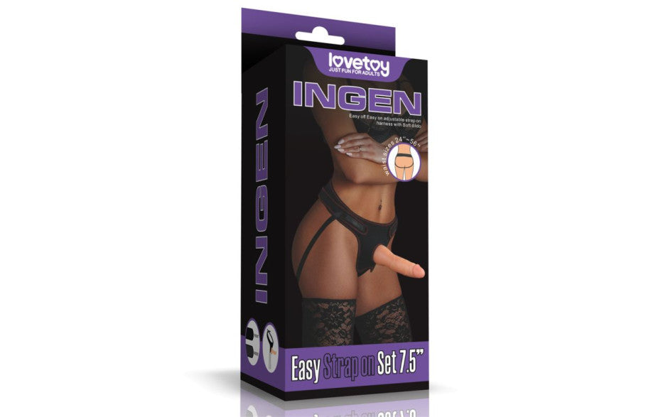 Lovetoy Ingen Easy Strap On Dildo Set Flesh 19cm Lovetoy