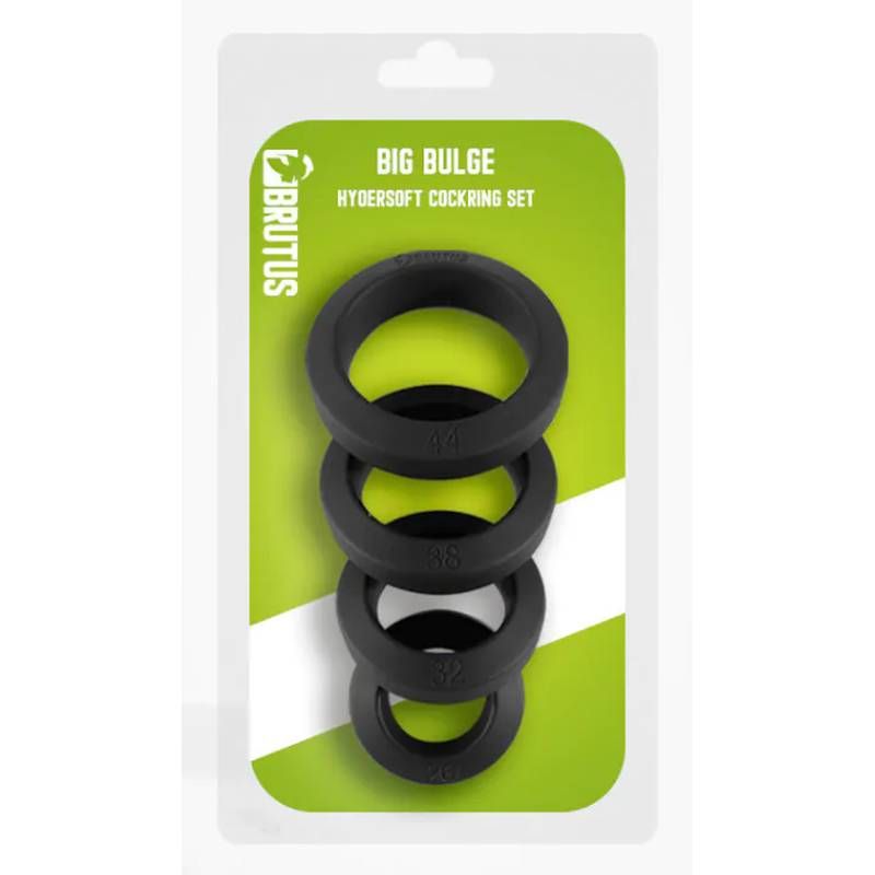 Brutus Big Bulge Silicone Cock Ring 4 Piece Set Brutus Main image