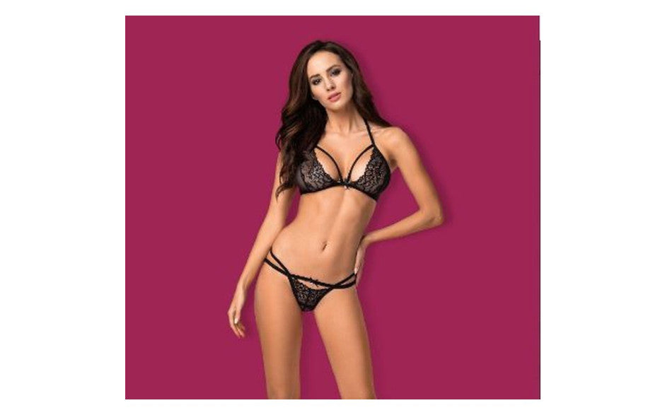 Obsessive Bra and Panty Set 2 Piece Black L / XL Obsessive Main image