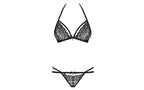 Obsessive Bra and Panty Set 2 Piece Black L / XL Obsessive