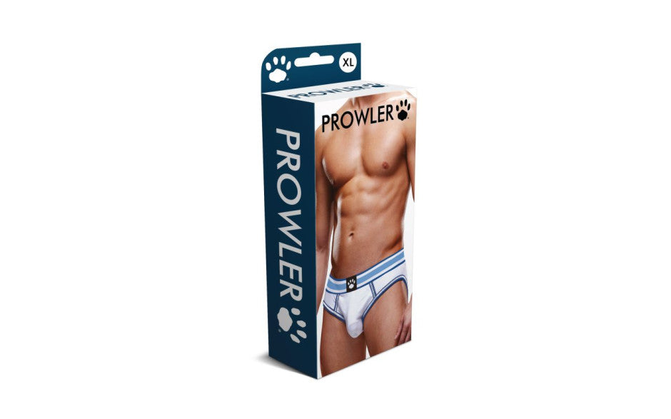 Prowler Open Back Brief White / Blue Prowler