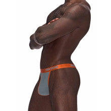 Male Power Casanova Uplift Stretchy Micro Mens Thong Grey Male Power