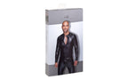 Noir Handmade Power Wetlook Mens Jacket With Pleated PVC Epaulets Noir Handmade