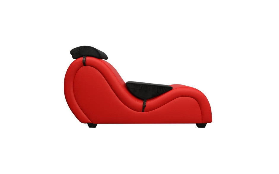 Daytona Kama Sutra Mebon Chaise Love Lounge Red With Black Pillows Daytona