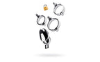 ToyFA Metal Silver Metal Adjustable Male Chastity Cage ToyFA