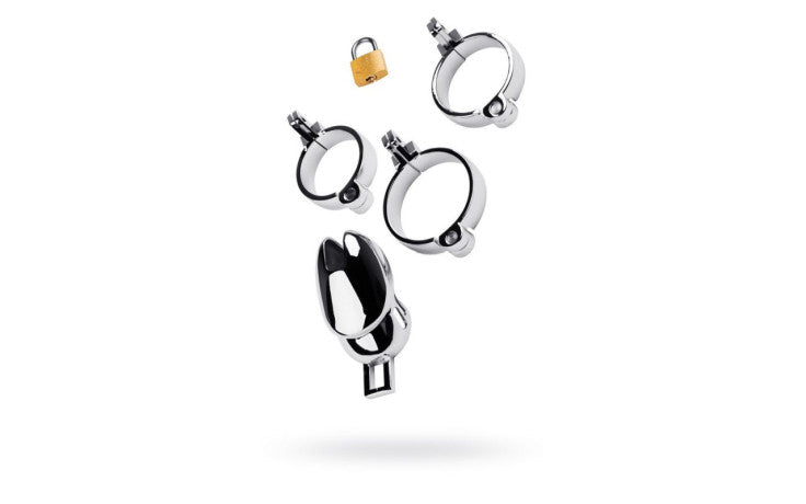 ToyFA Metal Silver Metal Adjustable Male Chastity Cage ToyFA