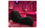 Daytona Kama Sutra Mebon Chaise Love Lounge Studded & Quilted Black Daytona