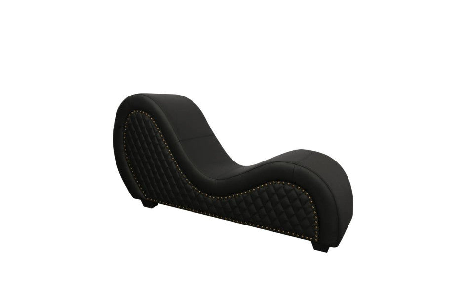 Daytona Kama Sutra Mebon Chaise Love Lounge Studded & Quilted Black Daytona