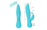 BMS Factory Swan The Kissing Rechargeable Rabbit Vibrator Blue BMS Factory