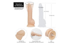 BMS Factory Addiction Rotating Vibrating Dildo With Remote 8 Inch Vanilla BMS Factory