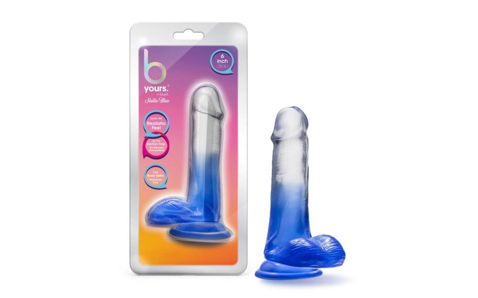 B Yours Morning Dew 6 Inch Realistic Dildo Stella Blue Blush Novelties