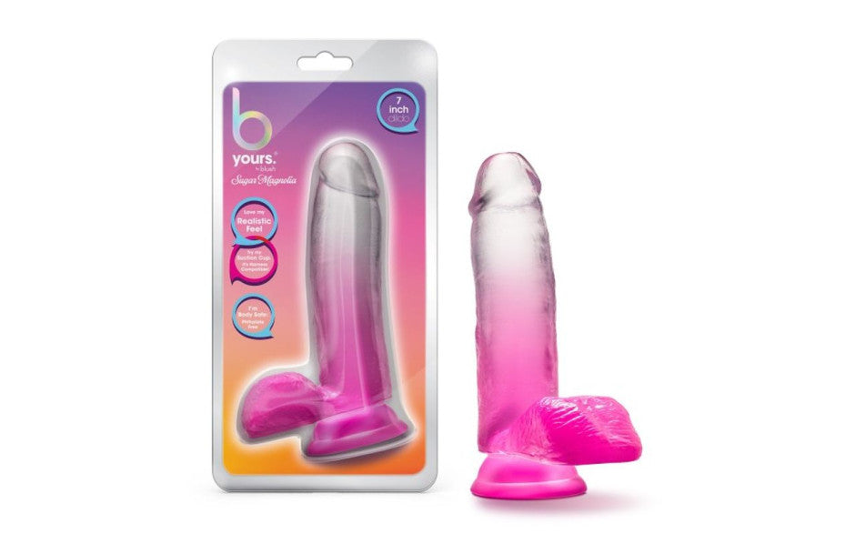 B Yours Sugar Magnolia 7 Inch Realistic Dildo With Suction Cup Blush Novelties