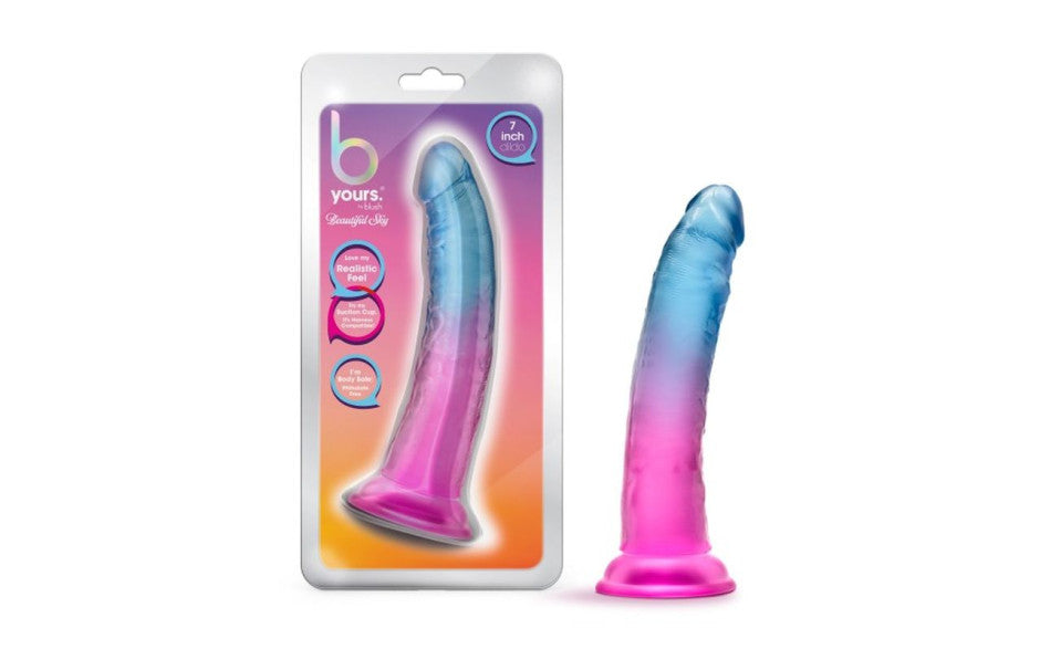 B Yours Beautiful Sky Realistic Dildo 7 Inch Sunset Blush Novelties Main image