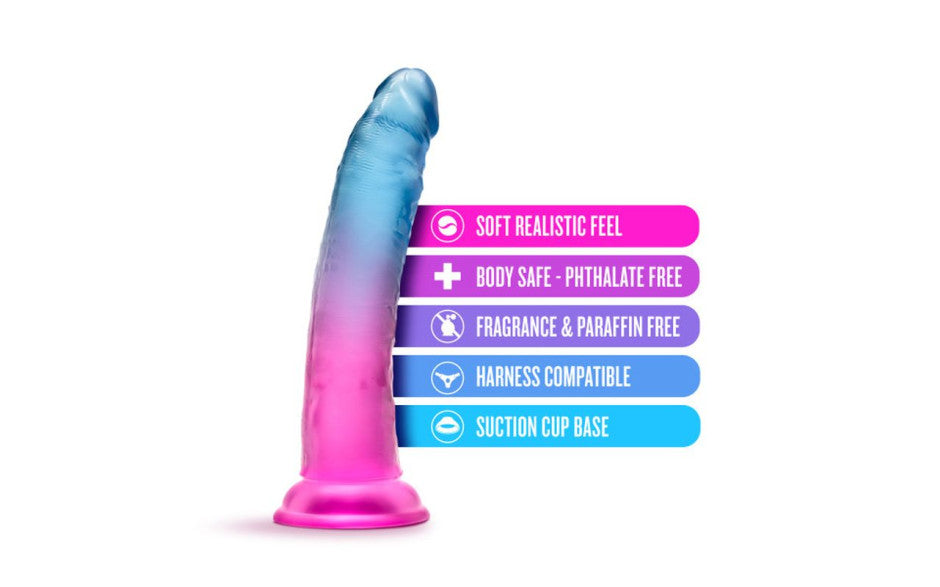 B Yours Beautiful Sky Realistic Dildo 7 Inch Sunset Blush Novelties