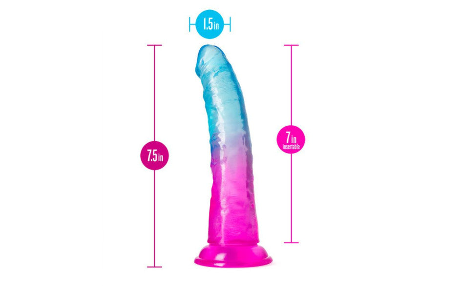 B Yours Beautiful Sky Realistic Dildo 7 Inch Sunset Blush Novelties