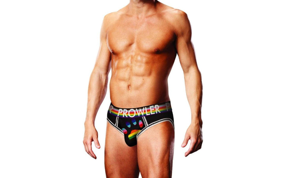 Prowler Oversized Paw Open Back Brief Black Prowler