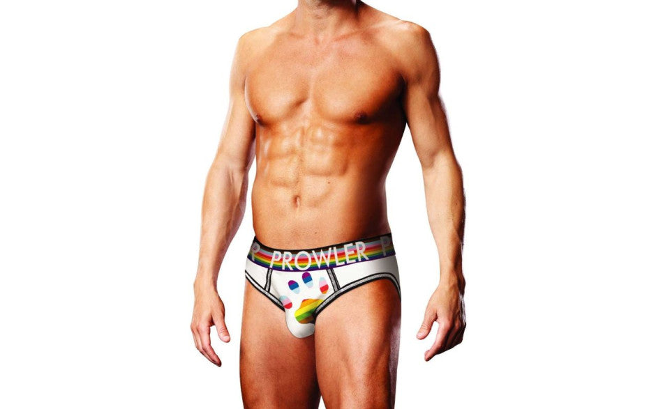 Prowler Oversized Paw Open Back Brief White Prowler