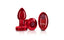 Viben Cheeky Charms Rechargeable Vibrating Metal Butt Plug With Remote Red Viben