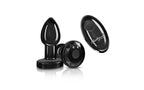 Viben Cheeky Charms Rechargeable Vibrating Metal Butt Plug With Remote Gunmetal Viben
