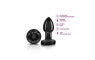 Viben Cheeky Charms Rechargeable Vibrating Metal Butt Plug With Remote Gunmetal Secondary image