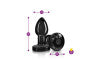 Viben Cheeky Charms Rechargeable Vibrating Metal Butt Plug With Remote Gunmetal Viben