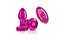 Viben Cheeky Charms Rechargeable Vibrating Metal Butt Plug With Remote Pink Viben