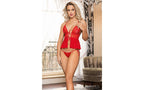 Showtime Cara 2 Piece Womens Babydoll and G String Panty Red L / XL Showtime