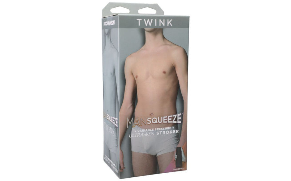 Doc Johnson Man Squeeze Twink UltraSkyn Mens Stroker Ass Vanilla Doc Johnson