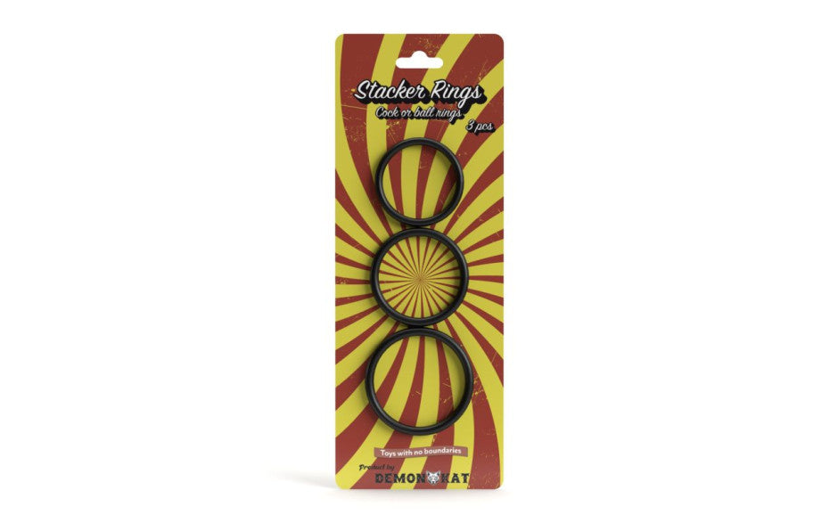Demon Kat Stacker Stretchy Cock Rings Set 3 Piece Demon Kat