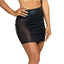 Axami Lingerie Stretch Wetlook Mesh Panel Skirt Black Axami Lingerie