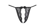 Axami Lingerie Lace Open Front G String Panty Black Small Axami Lingerie
