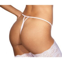 Axami Lingerie Lace Open Front G-String Lingerie White Secondary image