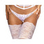 Axami Lingerie Microfiber and Lace G-String Panty with Studs White Axami Lingerie