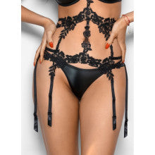 Axami Lingerie Stretch Wetlook Strappy G-String Women Panty Black Axami Lingerie