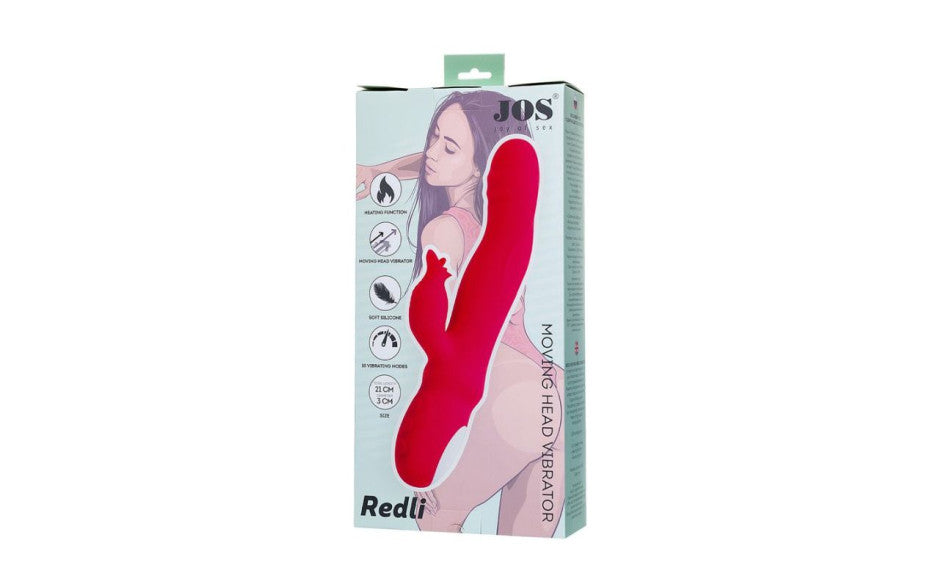 JOS Redli Heating & Rotating Rabbit Tickler Vibrator JOS