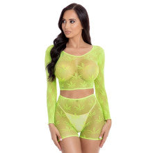 Pink Lipstick Leaf It To Me Seductive Womens Short Set One Size Secondary image