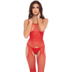 Rene Rofe Sparkle Crotchless Womens Bodystocking Rene Rofe
