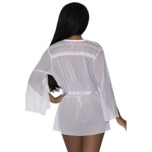 Exposed Lingerie Womens Flowing Short Robe Secondary image