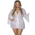 Exposed Lingerie Womens Flowing Short Robe Exposed Lingerie