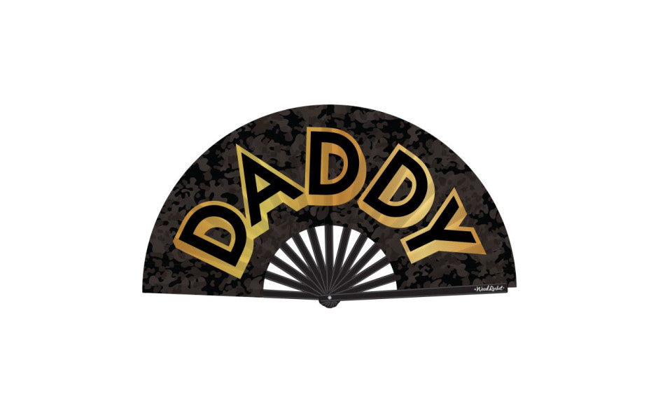 Wood Rocket Daddy Large Sized Folding Hand Fan Wood Rocket
