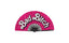 Wood Rocket Bad Bitch Barbie Inspired Hand Folding Fan Wood Rocket