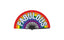 Wood Rocket Rainbow Inspired Design Fabulous Folding Fan Wood Rocket