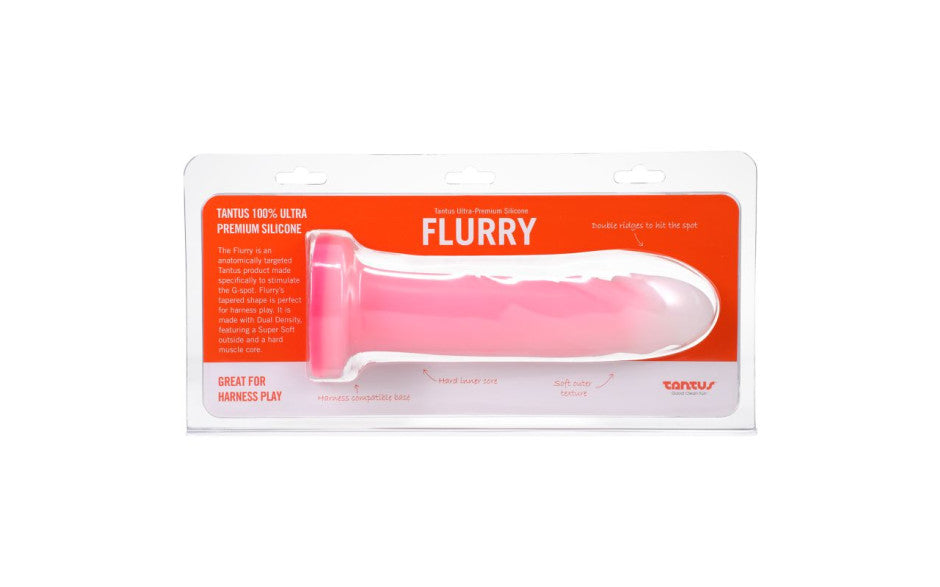 Tantus Flurry Dual Density Realistic Dildo Rose Quartz Tantus