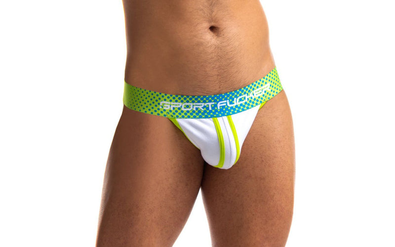 Sport Fucker Jersey Sexy Mens Jock Strap Green / White Large