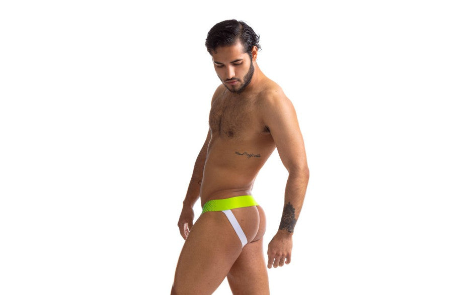 Sport Fucker Jersey Sexy Mens Jock Strap Green / White Large Sport Fucker