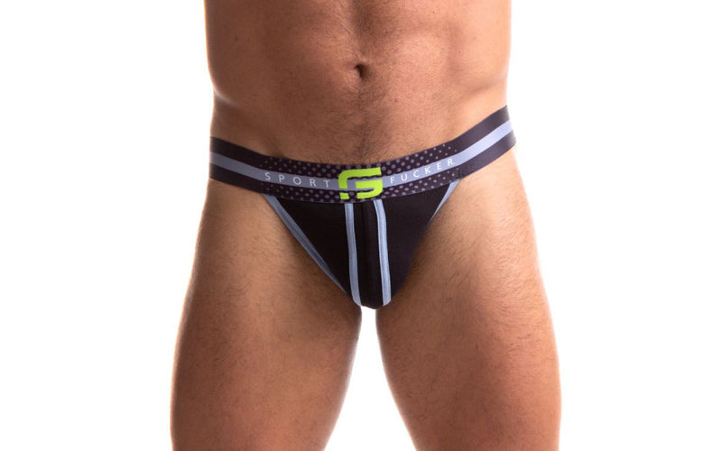 Sport Fucker Jersey Mens Jock Strap Black Large