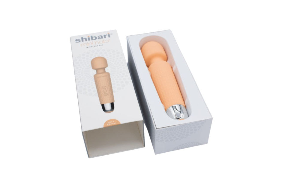 Shibari Mini Halo Wireless 20X Vibrating Body Wand Massager Peach Shibari Main image