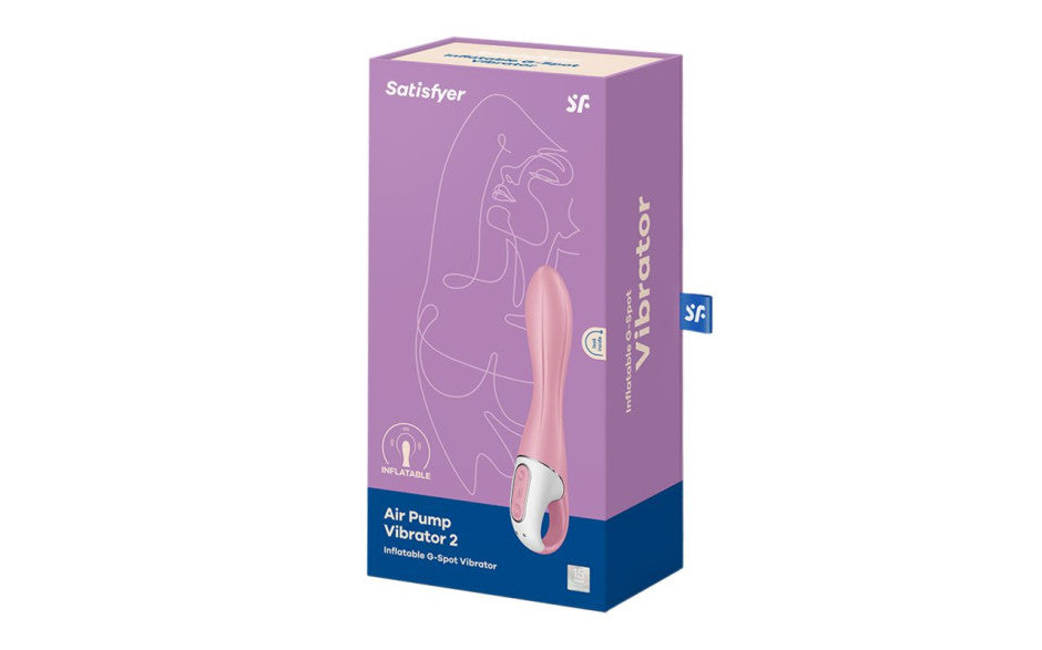 Satisfyer Air Pump 12 Function G Spot Vibrator 2 Light Red Satisfyer